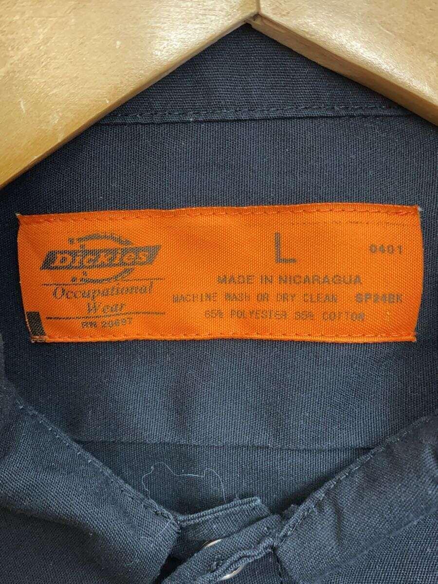 DICKIES◆シャツ/L/ポリエステル/ブラック DICKIES◆シャツ/L/ポリエステル/ブラック