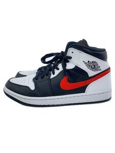 NIKE◆AIR JORDAN 1 MID_エア ジョーダン 1 ミッド/27cm/BLK/レザー