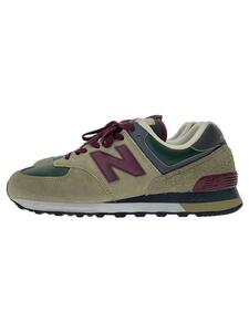 NEW BALANCE◆U574/カーキ/26.5cm/GRN/スウェード