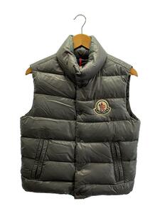 MONCLER◆ダウンベスト/1/ナイロン/GRY/無地/グレー