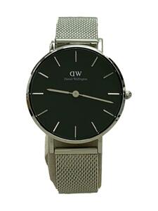 Daniel Wellington◆クォーツ腕時計/アナログ/BLK/SLV/B32S2