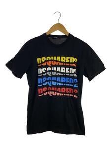 DSQUARED2◆Tシャツ/S/コットン/BLK/プリント/S74GD1092