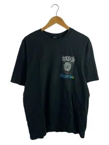 STUSSY◆Herbys Dyed Tee/Tシャツ/L/コットン/BLK/プリント