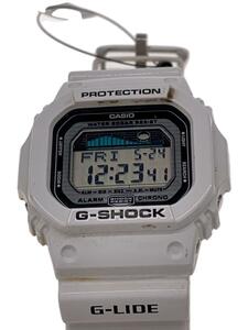 CASIO◆クォーツ腕時計・G-SHOCK/デジタル/WHT