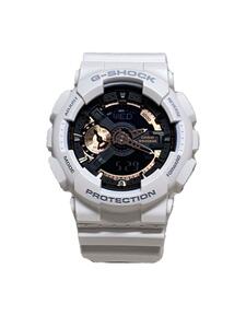 CASIO◆クォーツ腕時計・G-SHOCK/デジアナ/WHT/WHT