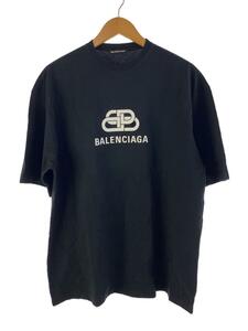 BALENCIAGA* футболка /XS/ хлопок /BLK/TS98 570803 TEV48/19SS/BB Logo прохладный шея T//