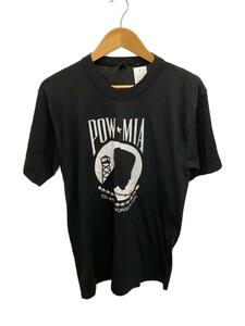 POW MIA/ミリタリー/Tee swing/シングルステッチ/Tシャツ/L/コットン/BLK/90s