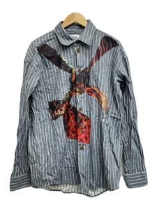 Vivienne Westwood MAN◆長袖シャツ/50/コットン/GRY/ストライプ/VW-LP-82547/グレー//