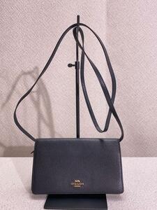 COACH◆ショルダーバッグ/レザー/BLK/無地/F30256