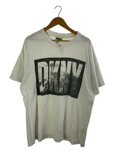 DKNY(DONNA KARAN NEW YORK)◆90S/OLD/USA製/自由の女神/ロゴ/Tシャツ/-/コットン/WHT