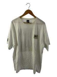 STUSSY◆8ボール/首黄ばみ/Tシャツ/XL/コットン/WHT/ホワイト