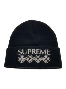 Supreme◆GLITTER BEANIE/ニットキャップ/-/アクリル/BLK/無地/メンズ