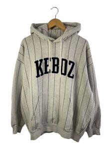 Keboz◆パーカー/XL/コットン/GRY/ストライプ