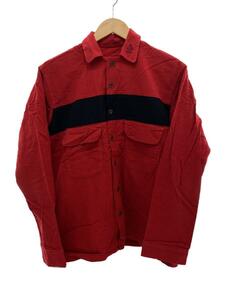 Mountain Research◆09AW/LINED SHIRT/長袖シャツ/S/コットン/RED/無地/汚れ有