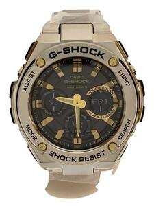 CASIO◆ソーラー腕時計・G-SHOCK/デジアナ/BLK/SLV