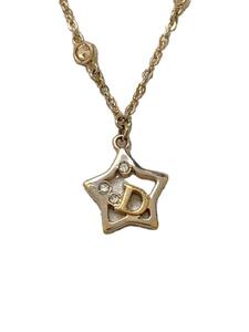 Christian Dior◆スター/サビ、剥がれ有/ネックレス/ラインストーン/GLD/トップ有/レディース