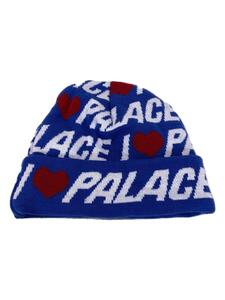 PALACE◆ニットキャップ/-/アクリル/BLU/総柄/メンズ/P26BN021