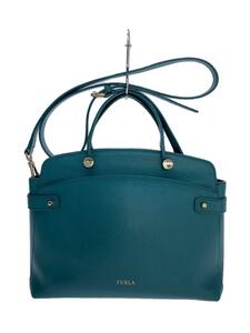 FURLA◆ショルダーバッグ/レザー/GRN/無地/2WAY