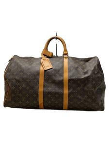 LOUIS VUITTON◆キーポル55_モノグラム・キャンバス_BRW/PVC/BRW/M41424/バッグ/鞄