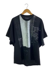 JULIUS◆23AW/グラフィックカイトプリント/Tシャツ/2/コットン/BLK/827CPM2