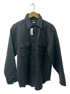 DEERSKIN Melton Shirts/USA製/メルトンシャツジャケット/L/ウール/GRY