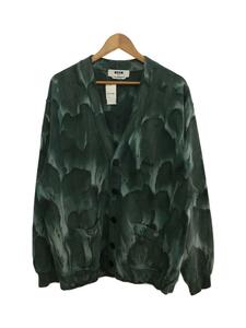 MSGM◆Deep Jade Cardigan/カーディガン(薄手)/XL/コットン/GRN/総柄//