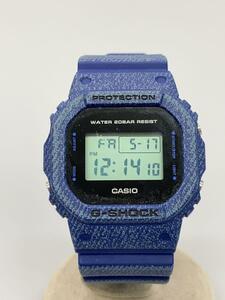 CASIO◆クォーツ腕時計・G-SHOCK/デジタル/ラバー/BLK/BLU//