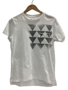 Engineered Garments◆17SS/ Printed Cross Crew Neck T-shirt/クロスネック/コットン/ホワイト//