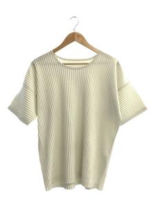 HOMME PLISSE ISSEY MIYAKE◆23SS/COLOR PLEATS T-SHIRT/3/ポリエステル/WHT/HP31JK193