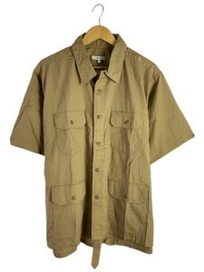 Engineered Garments◆S/S BUSH SHIRT PIMA COTTON BROADCLOTH/半袖シャツ/M/コットン/BEG