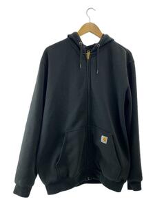 Carhartt◆ジップパーカー/M/コットン/BLK/K122/使用感、毛玉有