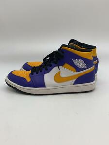 NIKE◆AIR JORDAN 1 MID_エア ジョーダン 1 ミッド/27.5cm/PUP/レザー