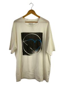 Maison Margiela◆17ss/circle heart/Tシャツ/-/コットン/WHT/プリント//