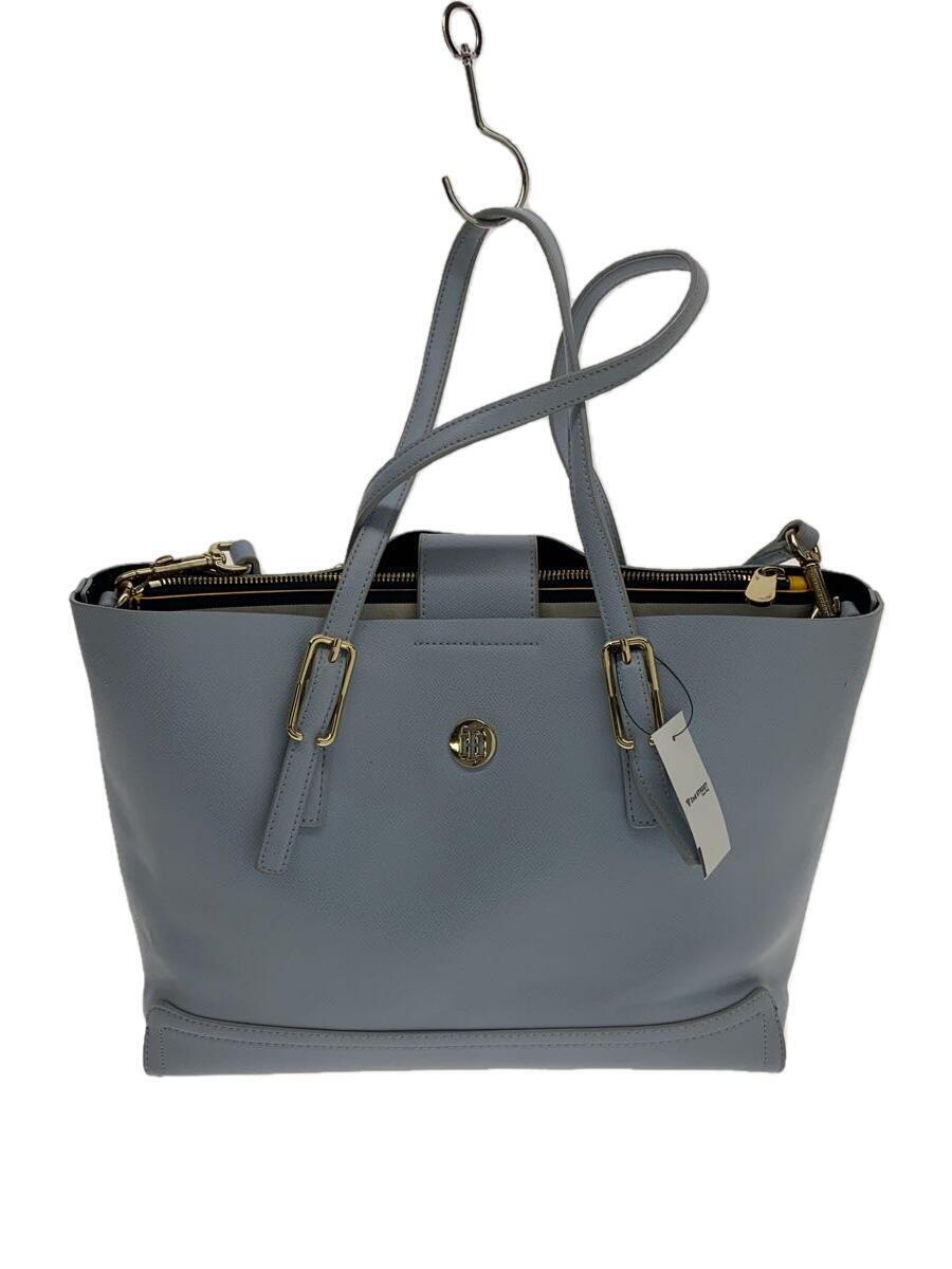 TOMMY HILFIGER◆トートバッグ/-/BLU/無地/AW0AW07933