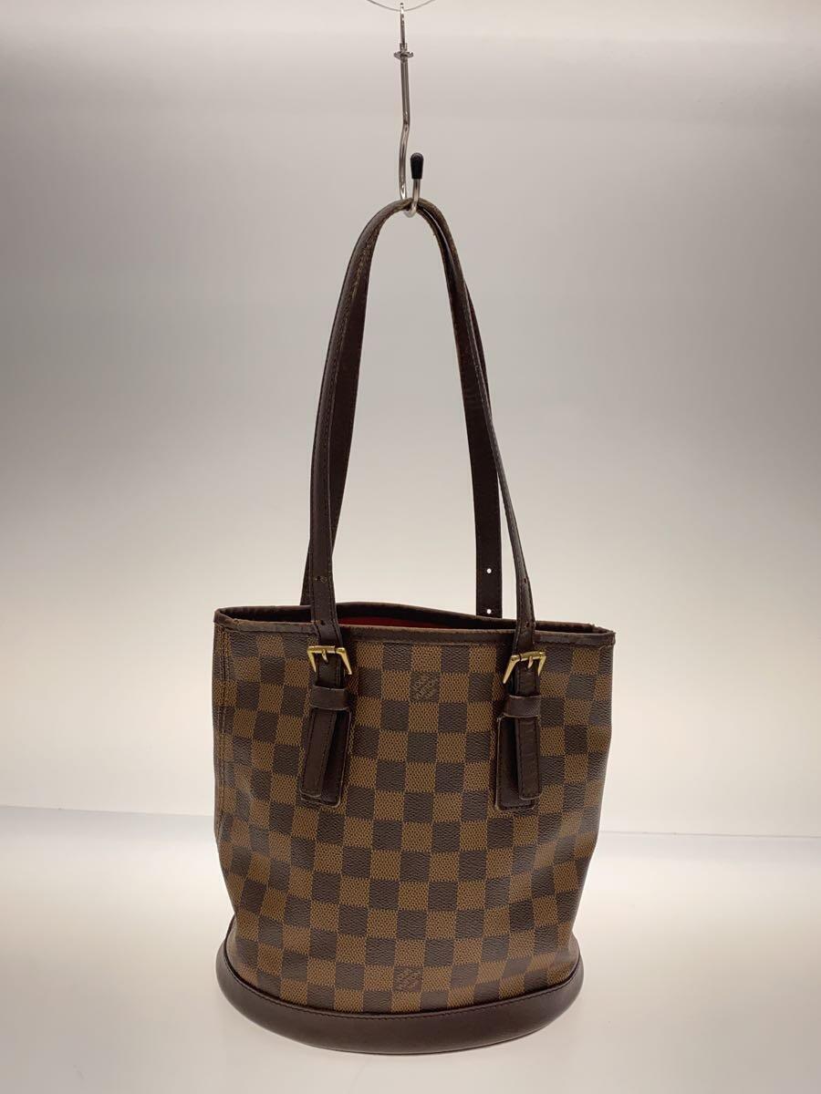 LOUIS VUITTON◆マレ_ダミエ・エベヌ_BRW/PVC/BRW