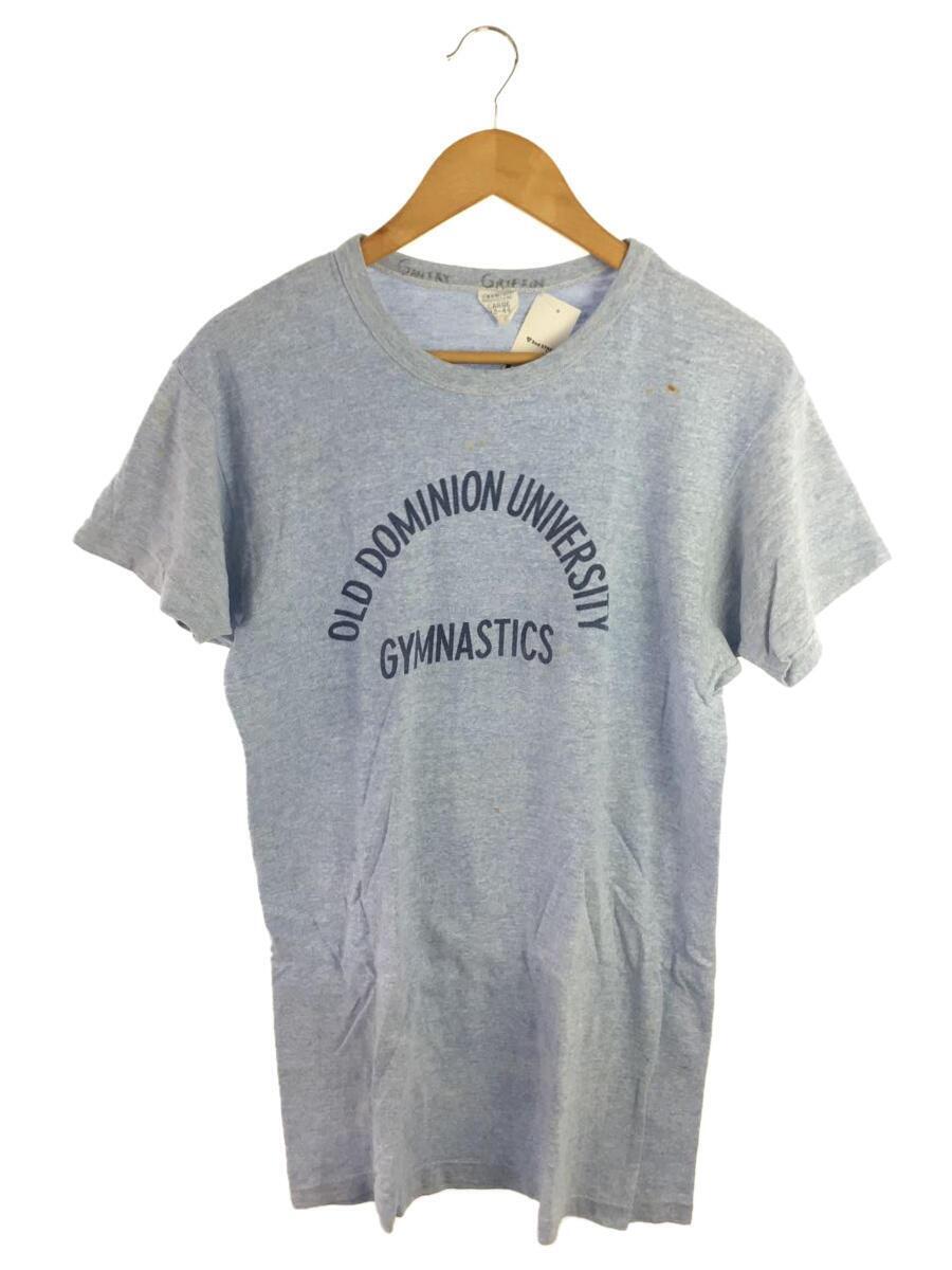 Champion◆60s/products/2段プリント/Tシャツ/L/コットン/BLU//