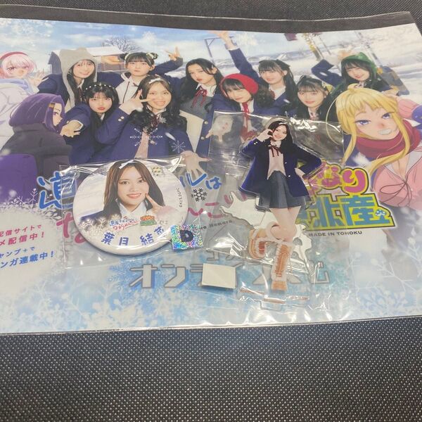 葉月結奈 いぎなり東北産 ラッフルくじ道産子ギャルはなまらめんこいコラボ 缶バッジ アクスタ クリアポスター