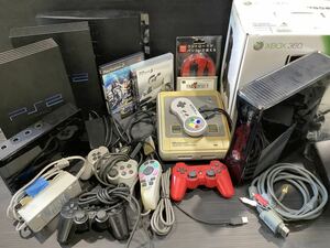 ゲーム機 Nintendo SONY PlayStation Wii スーファミ Xbox360 本体 ソフト カセット 周辺機器 大量まとめ ジャンク品 MI060509