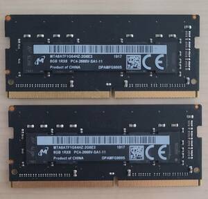 8GB 1Rx8 PC4-2666V 2 sheets .16GB