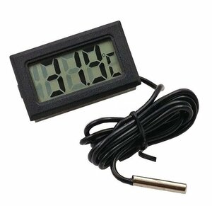 [vaps_4] multifunction digital thermometer { black } Probe attaching LCD -50*C from 110*C liquid crystal aquarium . aquarium interior in car refrigerator freezer including postage 