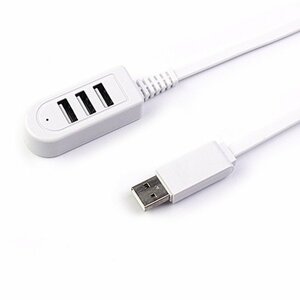 [vaps_7] simple 3 port USB2.0 hub data for x1/ power supply for x2{ white } {29.5cm} including postage 