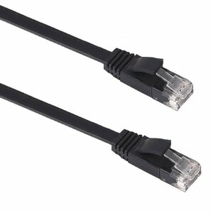 【vaps_3】Cat6 LANケーブル 《ブラック》 《5m》 カテゴリ6 フラット 薄型 LANケーブル 送込