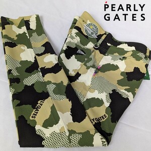 ★新品正規品夏物 PEARLYGATES/パーリーゲイツメンズTCドビーストレッチ 5ポケットパンツ ＜カモ柄〉5(L) 夏に最高の1本！