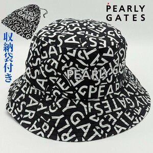 * new goods regular goods most new work model PEARLYGATES/pa- Lee ge rain hat ( Logo / thousand bird pattern )(UNISEX) eminent water-repellent . pouch storage bag attaching 