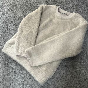 ko.. clothes! boa fur knitted sweatshirt beige 120* new goods 31
