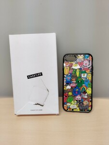 y060708k CASETiFY インパクトケース iPhone SE 2020 2022 Fun Friends By Jon Burgerman クリア ブラック