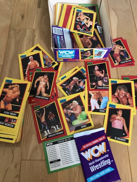 ■WCW■1991年 WCWオフィシャル・トレーディングカード ボックス付 スティング、リック・フレアー他（WWF、WWE、NWO）