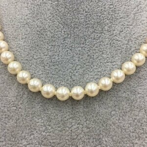 MIKIMOTO Mikimoto necklace pearl silver pearl. size 5.8mm gross weight 26.4g case attaching [CEAX6037]
