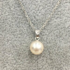 MIKIMOTO Mikimoto necklace K18 pearl. size 7.5mm gross weight 3.0g case attaching [CEAX6038]