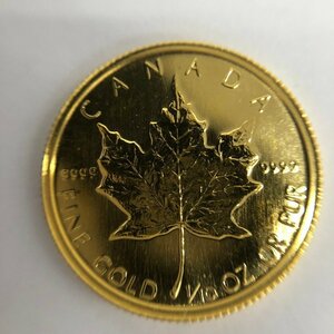 K24IG Canada Maple leaf gold coin 1/10oz 1986 gross weight 3.1g[CEBD4031]